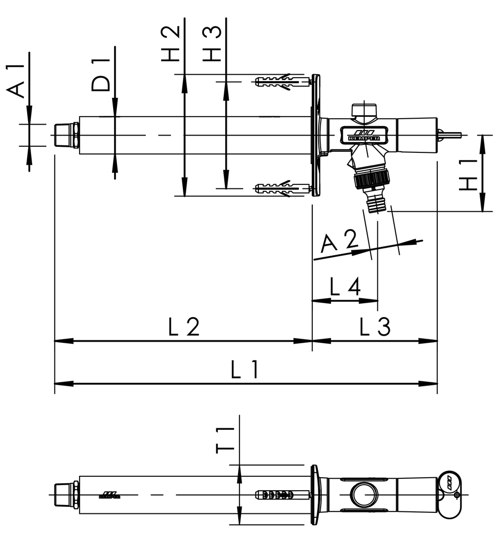 KEMPER FROSTI frostsichere vormontierte Ausführung 1/2'' mit Steckschluessel 579 02 015 - Bild 2