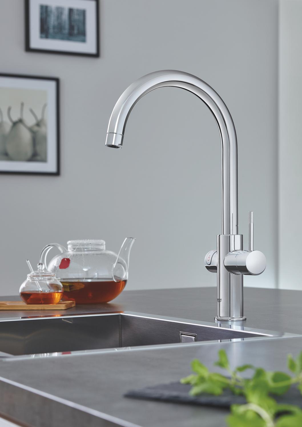 GROHE Küchenarmatur und Boiler Red Duo M-Size C-Auslauf chrom 30083001 - Bild 2
