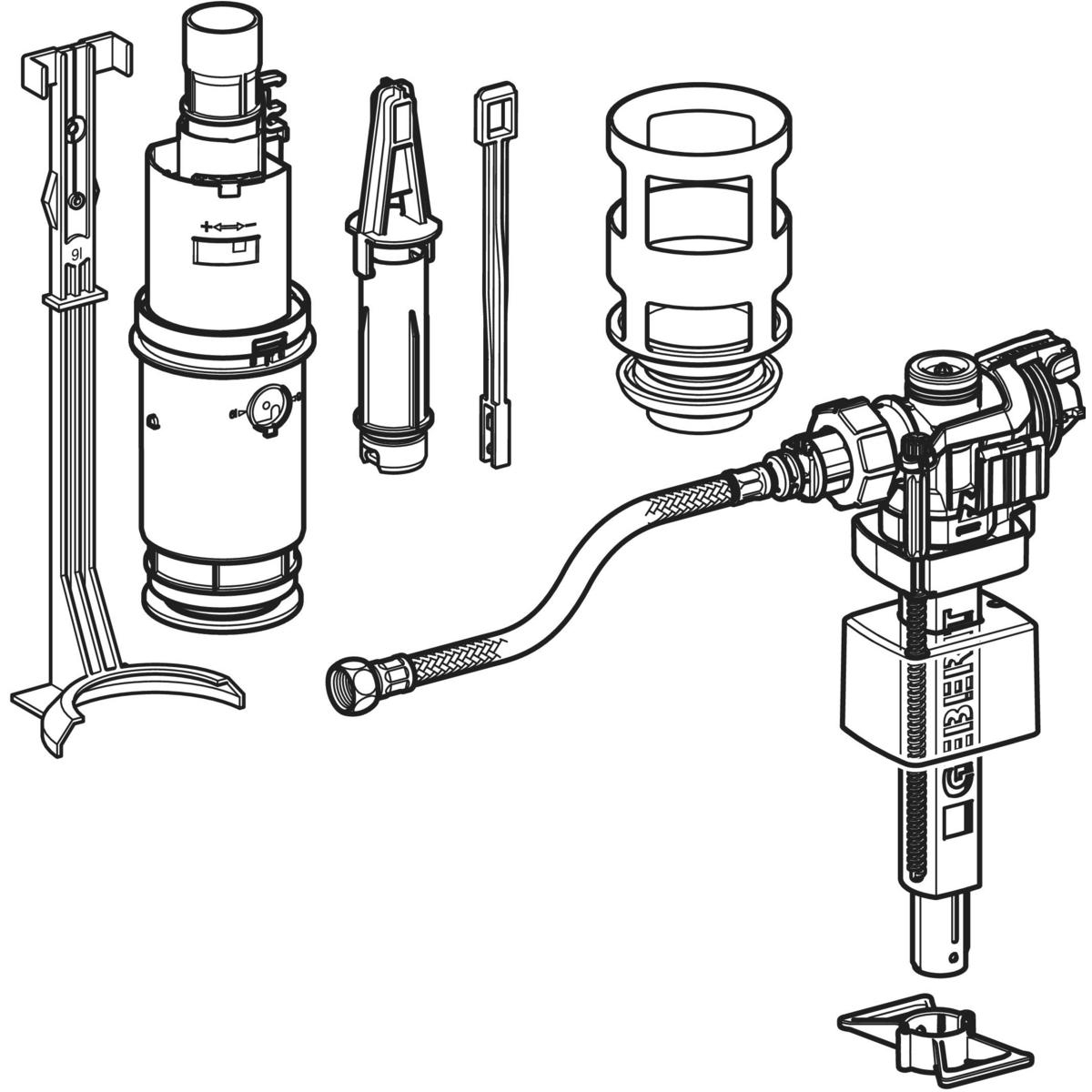 Geberit Innengarnitur 2-Mengen-Spülung für Typ 110.800 Unterputz-Spülkasten 246.126.00.5