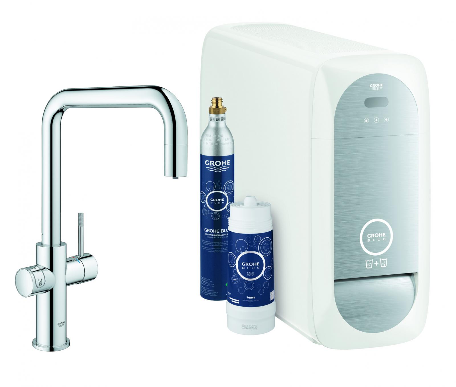 GROHE Blue Home Starter-Kit Spültischbatt. Bluetooth/WIFI ausziehbarer U-Auslauf chrom 31543000 - Bild 1