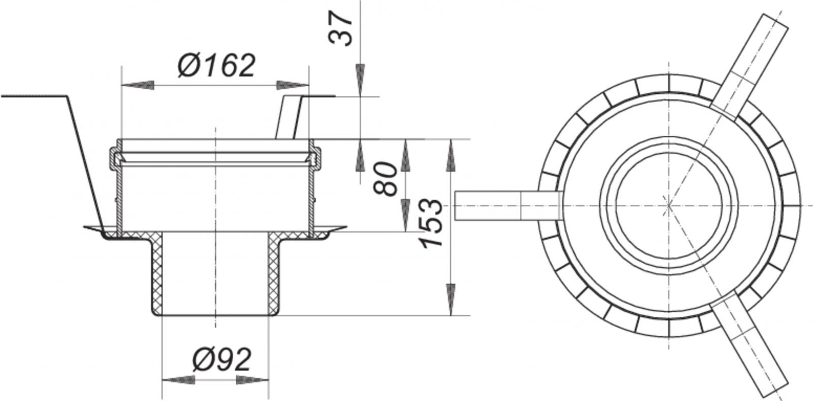 Dallmer Brandschutz-Rohbauelement 1 DN 50/DN 70 515018 - Bild 2