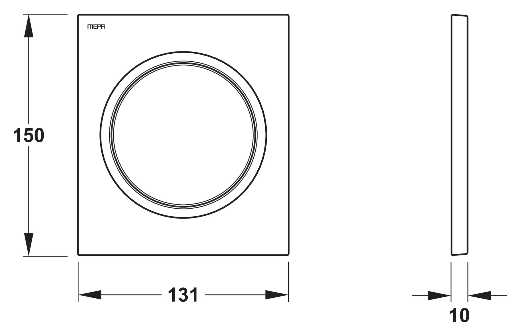 MEPA Urinal UP-Druckspüler MEPAzero Teil 2, weiß 421134 - Bild 2