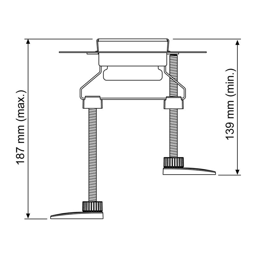 TECEdrainline Montagefüße 137-184 mm schallentkoppelt 660004 für TECE Ablauf Max - Bild 2