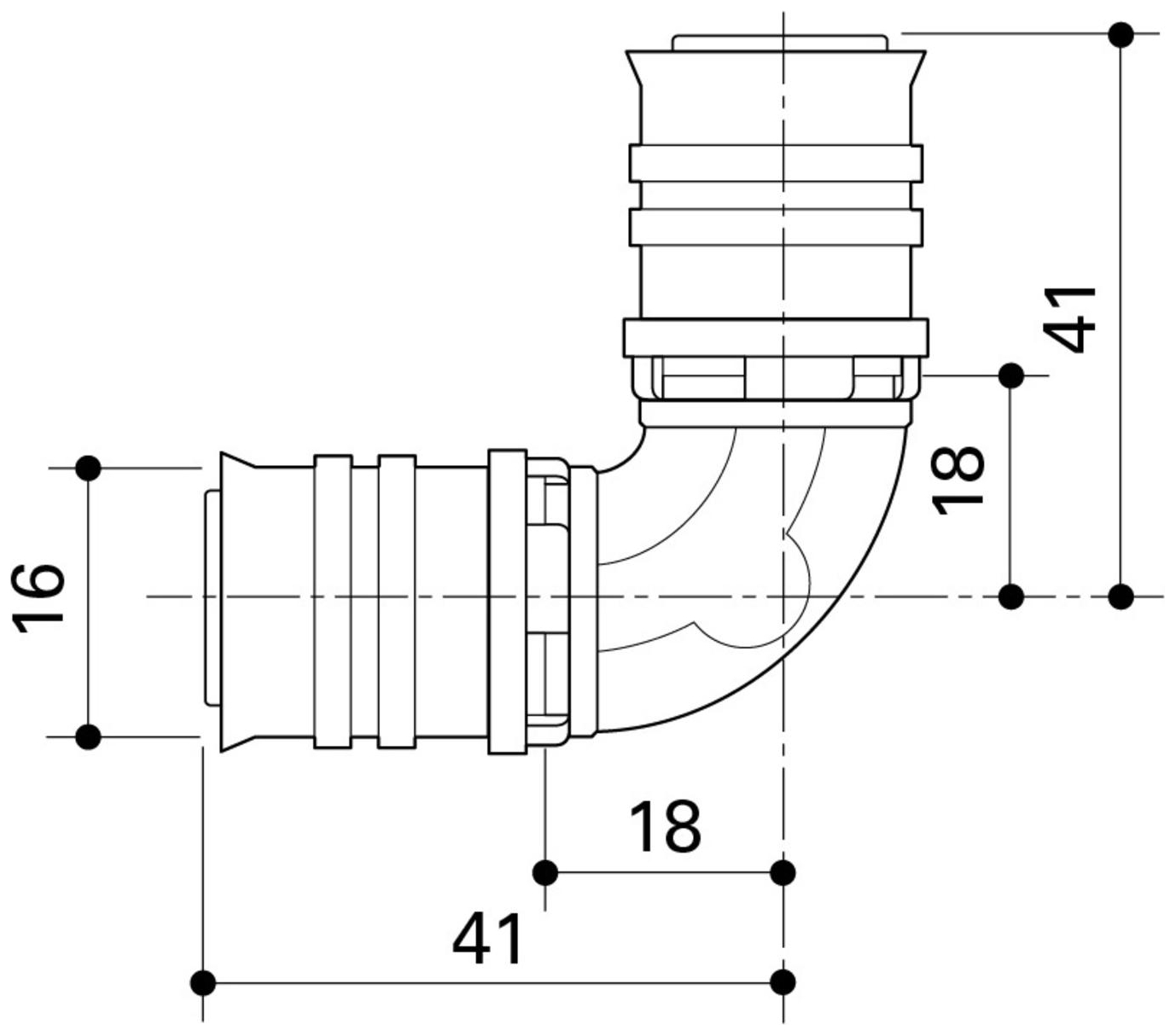 CONEL Connect MV2 Bogen 90 Grad 16-16 mm CCMVB16N - Bild 2