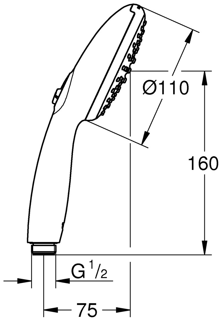 GROHE Handbrause Tempesta 110 chrom 2 Strahlarten (Rain, Jet) 27597003 - Bild 4