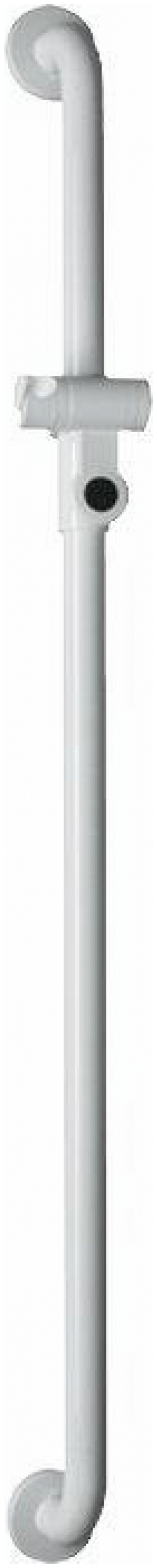 HEWI Serie 477 Brausehalterstange Achsmass 1100mm mit Brausehalter Rosetten reinweiß 477.33.100.99 - Bild 1