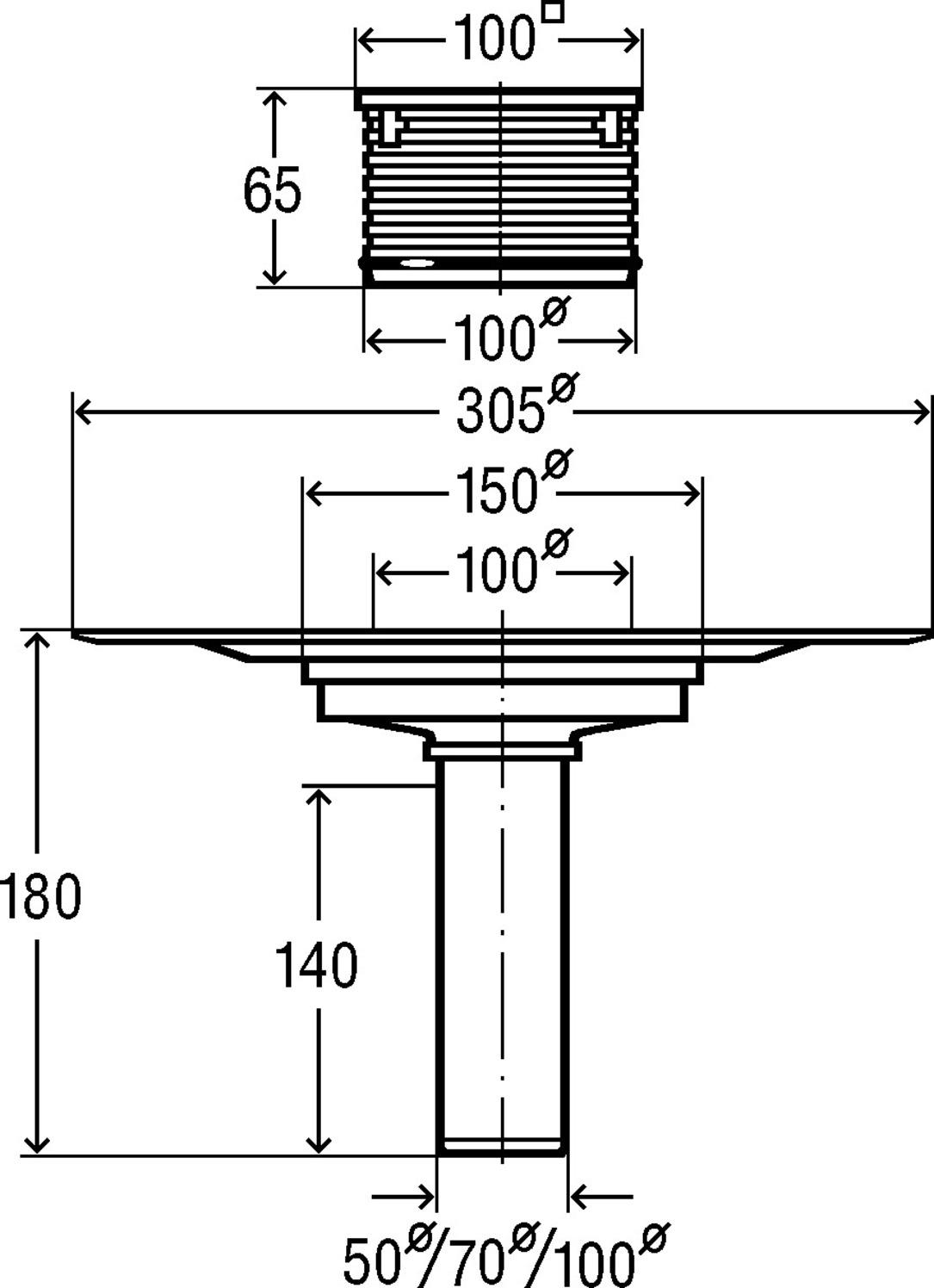 Viega Balkon-/Terrassenablauf Advantix DN 50 Ablauf senkrecht, Klasse K 4944.2 - Bild 3