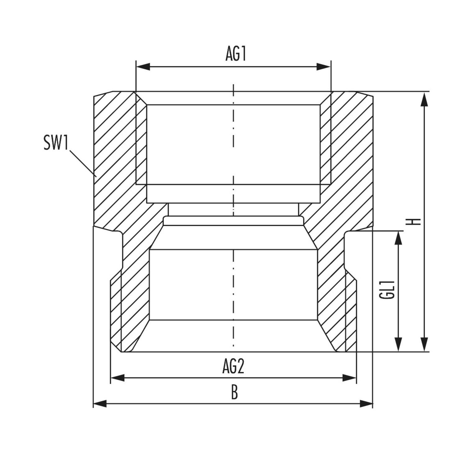 Hummel MKV-Reduktion G 1/2 IG x G 3/4 Messing vernickelt 2254124401 - Bild 2