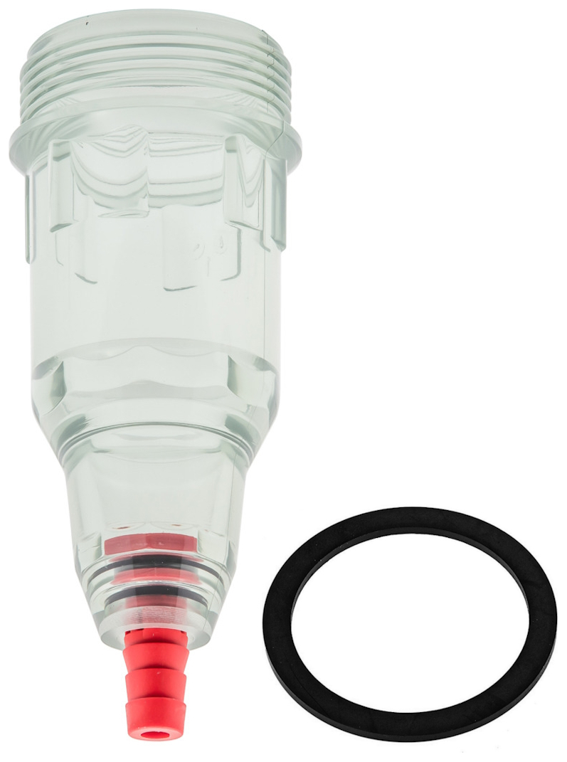 BWT Unterteil 1-902356 Klarsichtzylinder mit Schlauchtülle und Flachdichtung