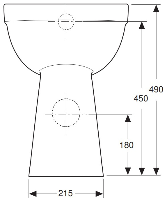 VIGOUR Stand-Flachspül-WC clivia V2 plus weiß mit Spülrand u. Sitzerhöhung 10cm