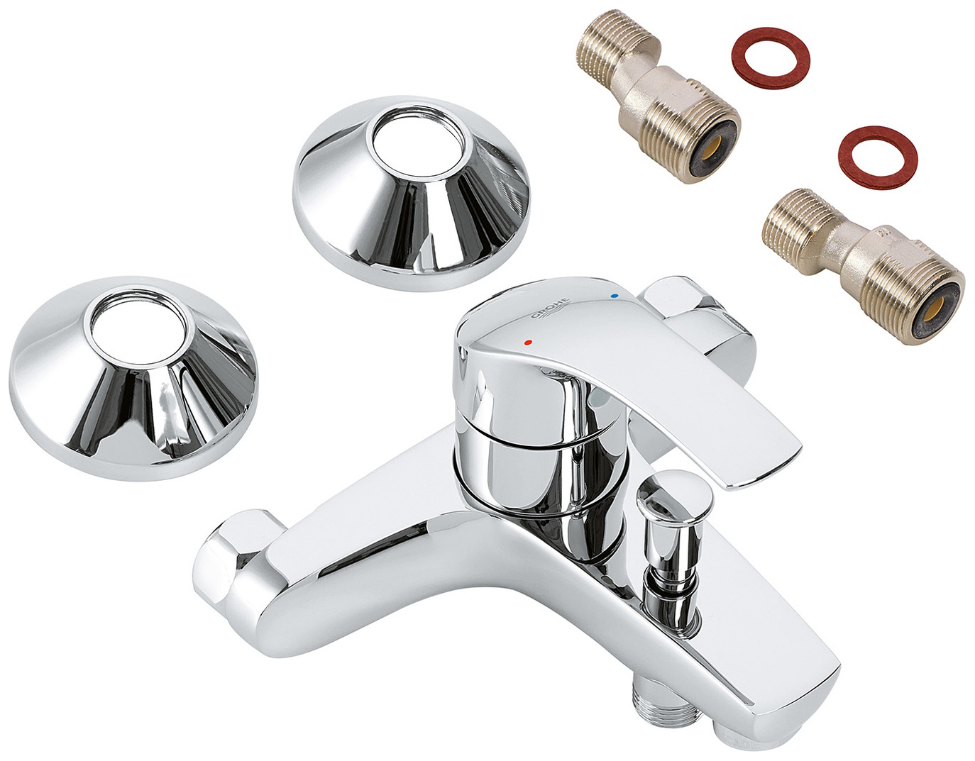 GROHE Wannenbatterie Eurosmart Aufputz S-Anschlüsse chrom 33300002 - Bild 2