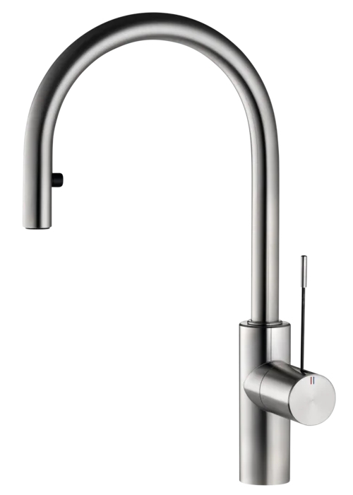 KWC ONO Spültischbatterie Edelstahl mit Auszugauslauf A200mm 10.151.102.700FL - Bild 1