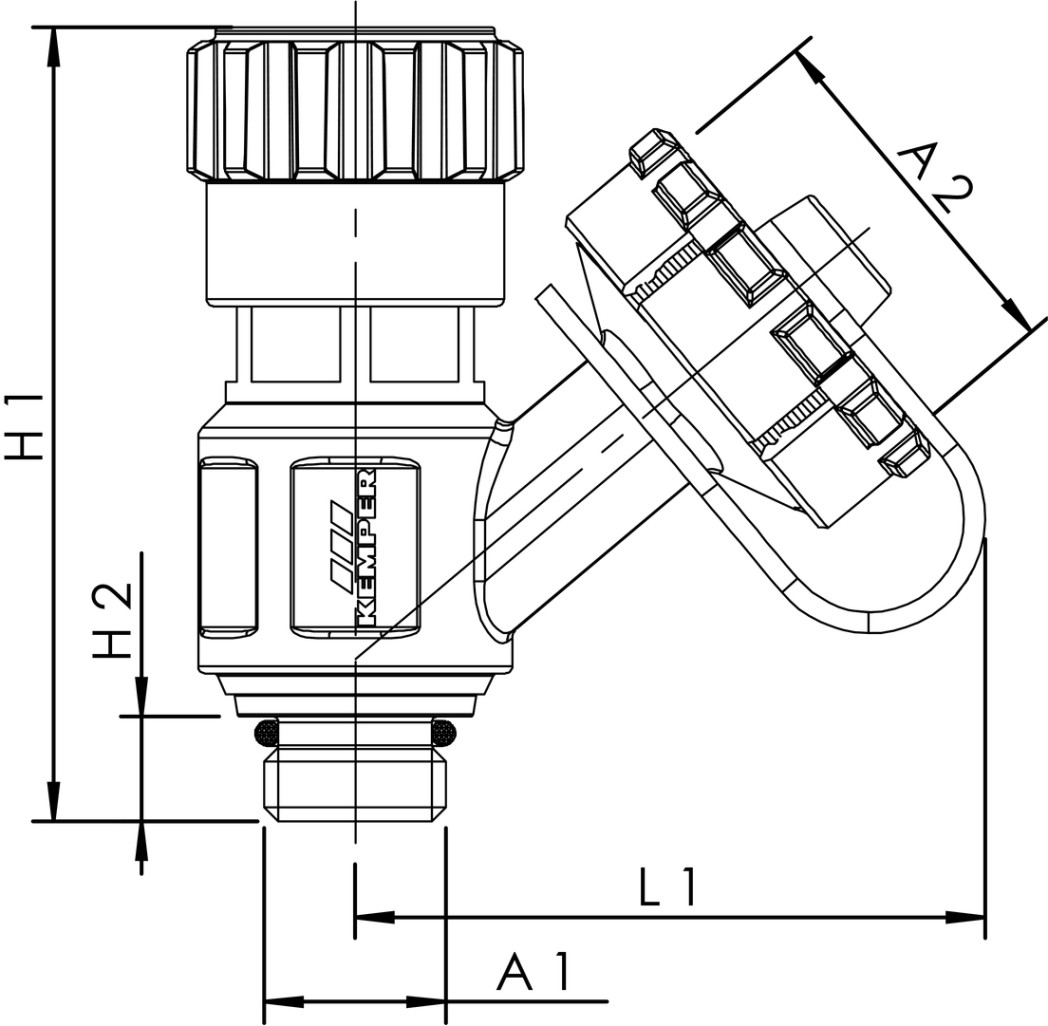 KEMPER Entleerungsventil Kemper 3/8'' DN10 für Freistromventile