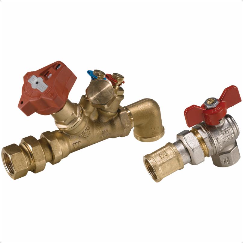 Empur HKV-R Anschluss-Set 90 Grad mit Strangregulierventil, für Thermoweiche 230042 - Bild 1