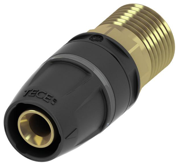 TECElogo-Push Übergangsnippel 20 mm x 1/2'' AG Messing 8610104 - Bild 1