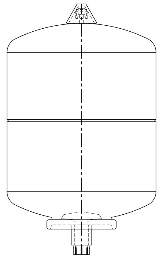 COSMO Trinkwasser-Ausdehnungsgefäss MAG-W 8 Liter weiss 4-10 bar mit Anschluß-T-Stück - Bild 3