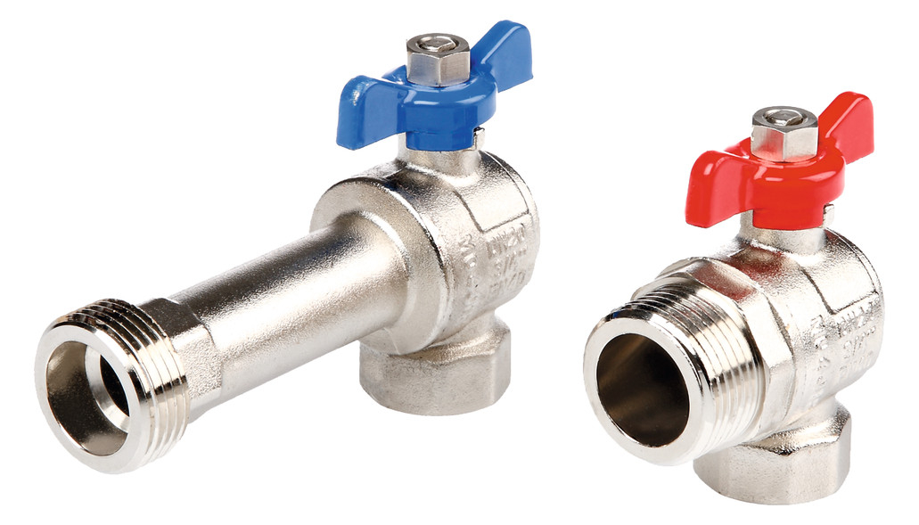 TECEfloor SLQ Eck-Kugelhahn-Set 1'' IG x 1'' AG inklusive Flachdichtung 77381009 - Bild 1