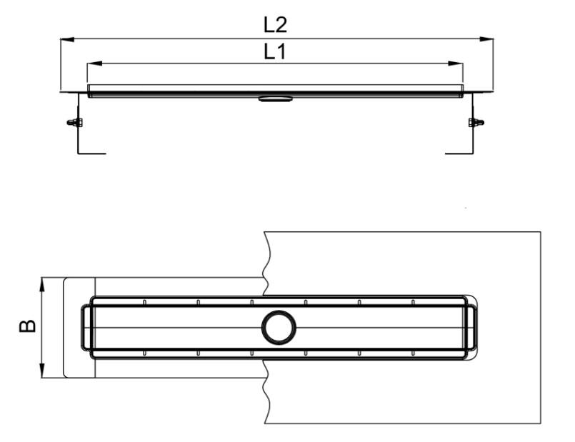 ACO ShowerDrain M+ Duschrinne 700 mm aus Edelstahl mit Dichtmanschette 9010.87.00 - Bild 2