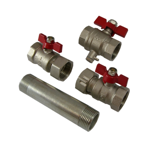 TRINNITY Einbaustrecke WMZ mit Absperrungen G 3/4 x 110mm TF 5,2mm