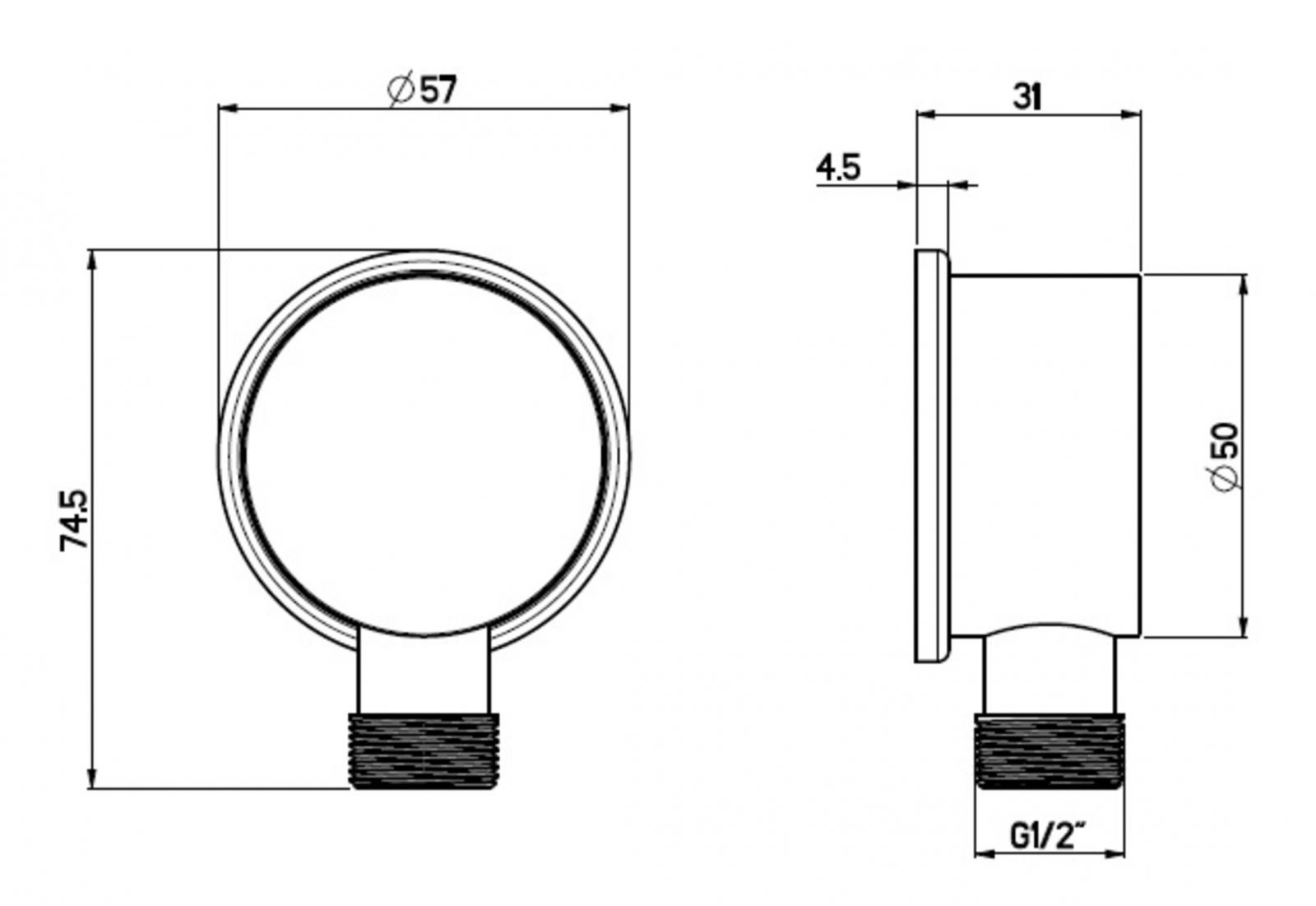 Nikles Wandanschlussbogen 1/2 '' verchromt inklusive Rücklaufverhinderer 2985-CVN - Bild 2