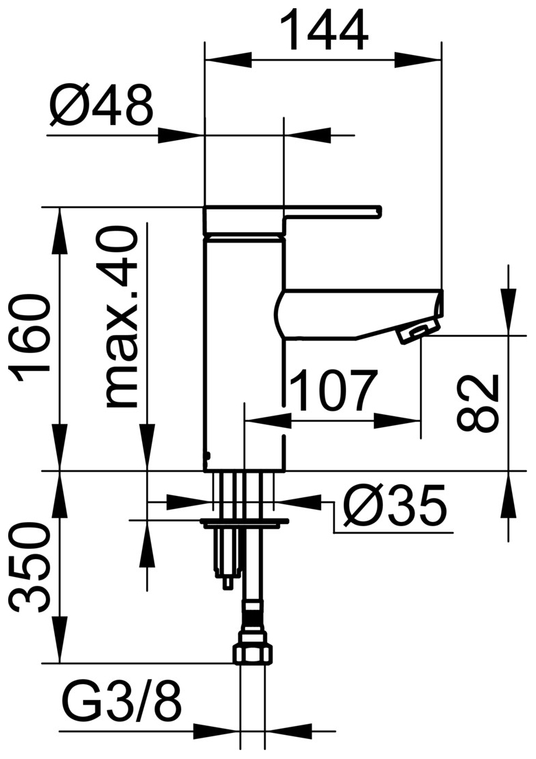 Keuco Plan blue Waschtischmischer ohne Ablaufgarnitur chrom 53902010100 - Bild 2