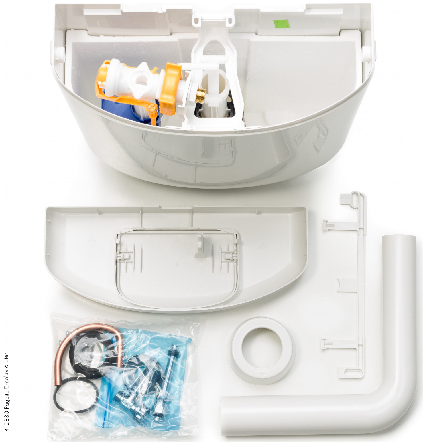 Pagette Spülkasten ecoLux 6 Liter mit Start-Stop AP schwitzwassergedämmt weiß 7.9501-0102 - Bild 2