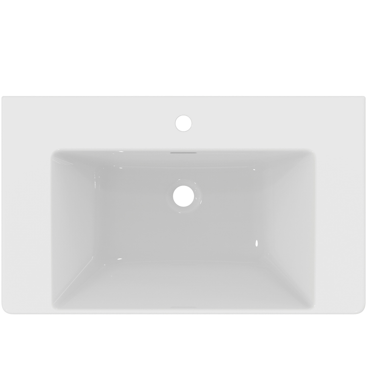 VIGOUR Möbelwaschtisch derby V3 80x48cm PflegetectPlus weiss mit Hahnloch und Überlauf