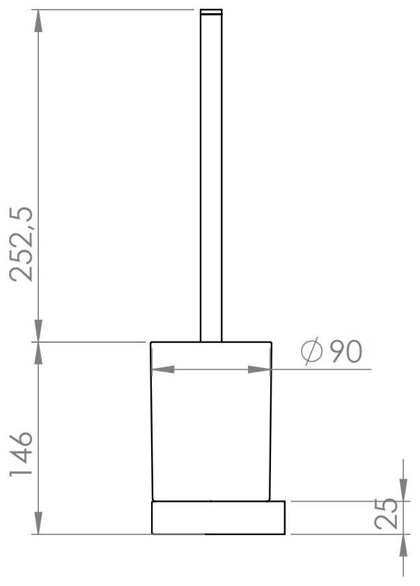 VIGOUR Bürstengarnitur derby V3 mit Glasbehälter schwarzmatt