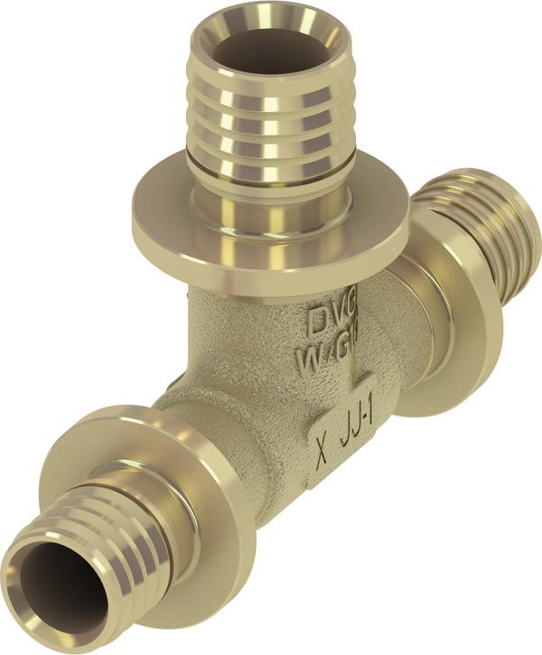 TECEflex T-Stück reduziert 32x25x32 mm Messing 760523 - Bild 1
