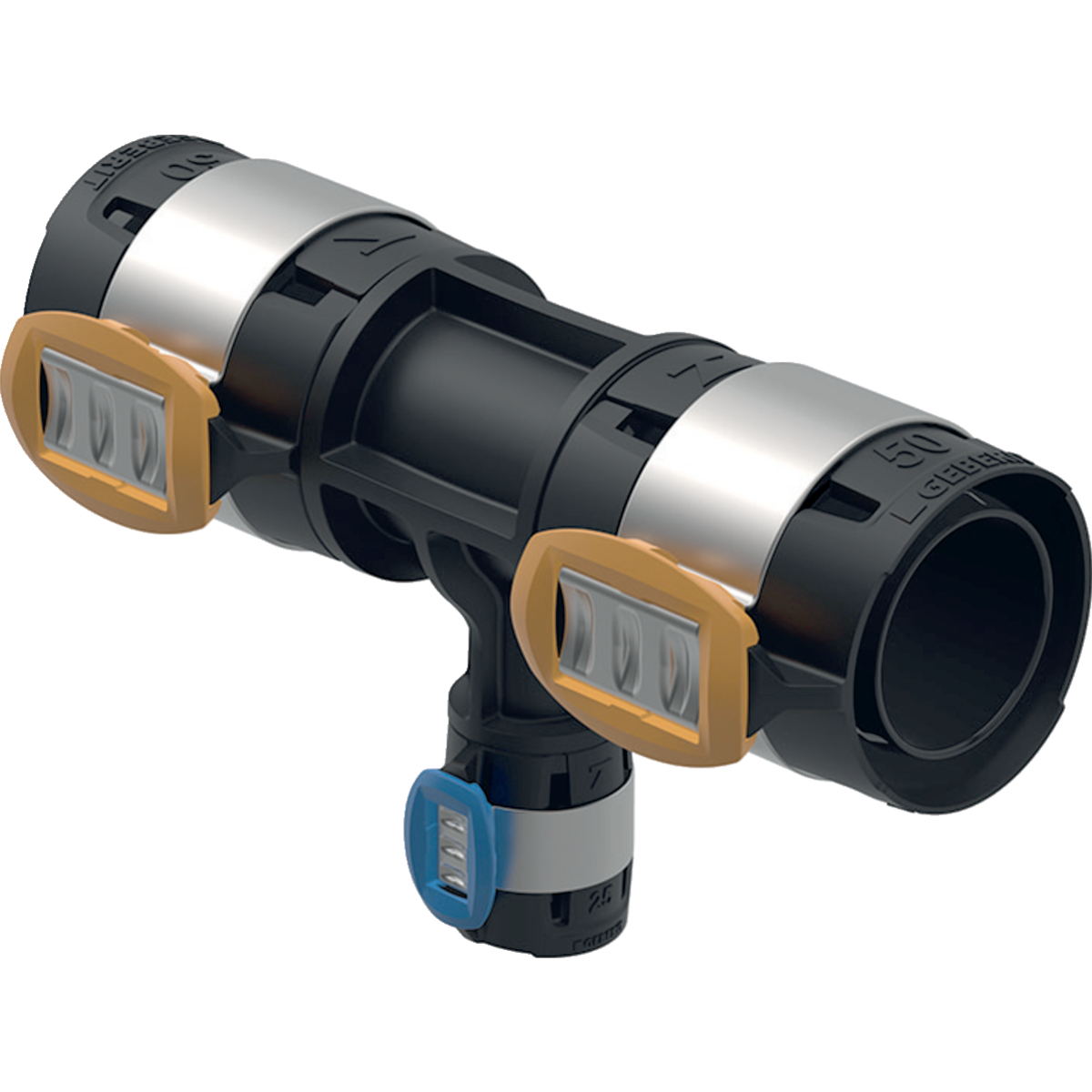 Geberit FlowFit T-Stück reduziert d=63-40-63mm PPSU 620.126.00.1 - Bild 1
