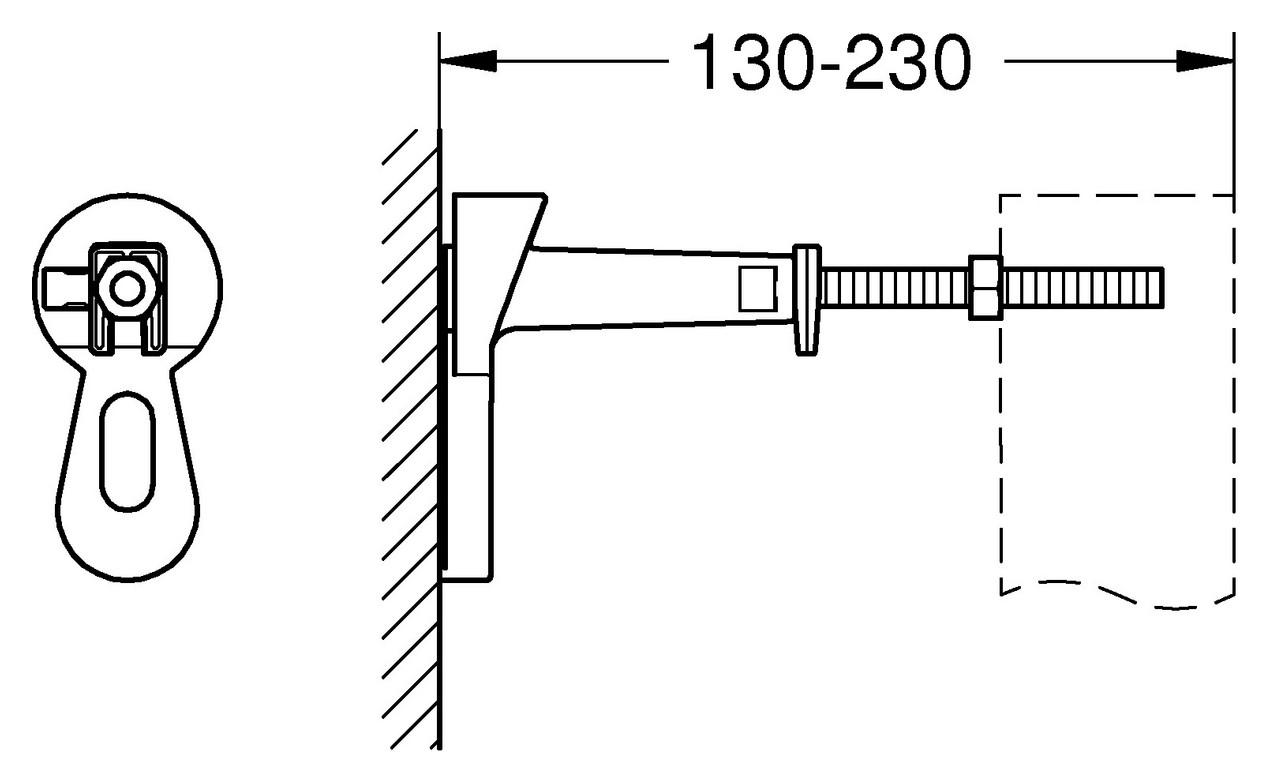 Grohe Rapid SL Wandwinkel Paar für Vorwandmontage 3855800M  - Bild 3