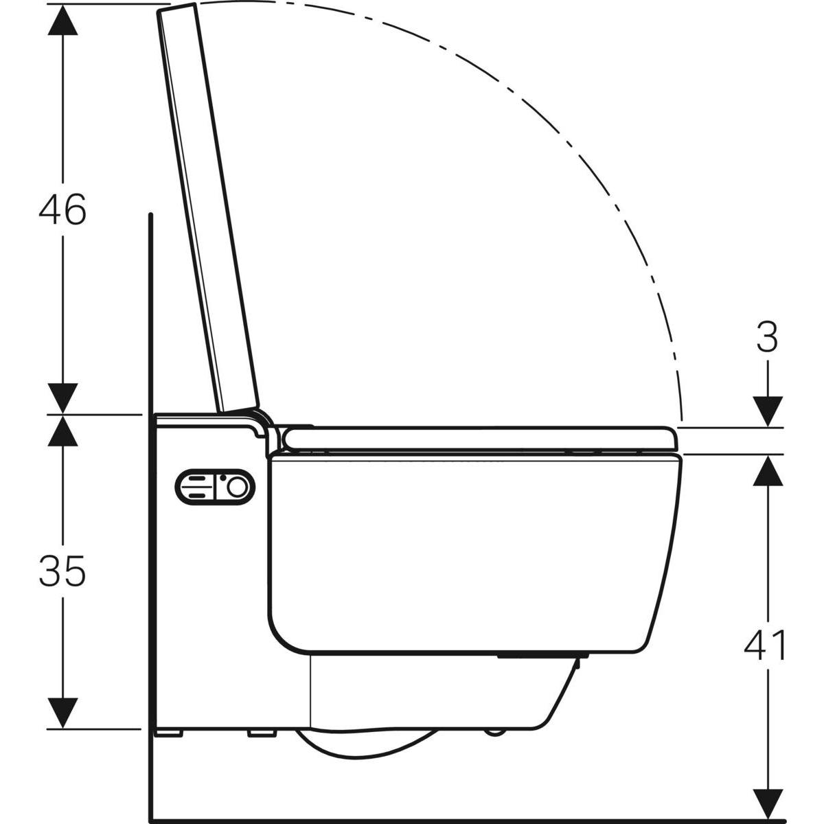 Geberit AquaClean Mera Comfort WC-Komplettanlage wandhängend weiß-alpin 146.210.11.1 - Bild 5