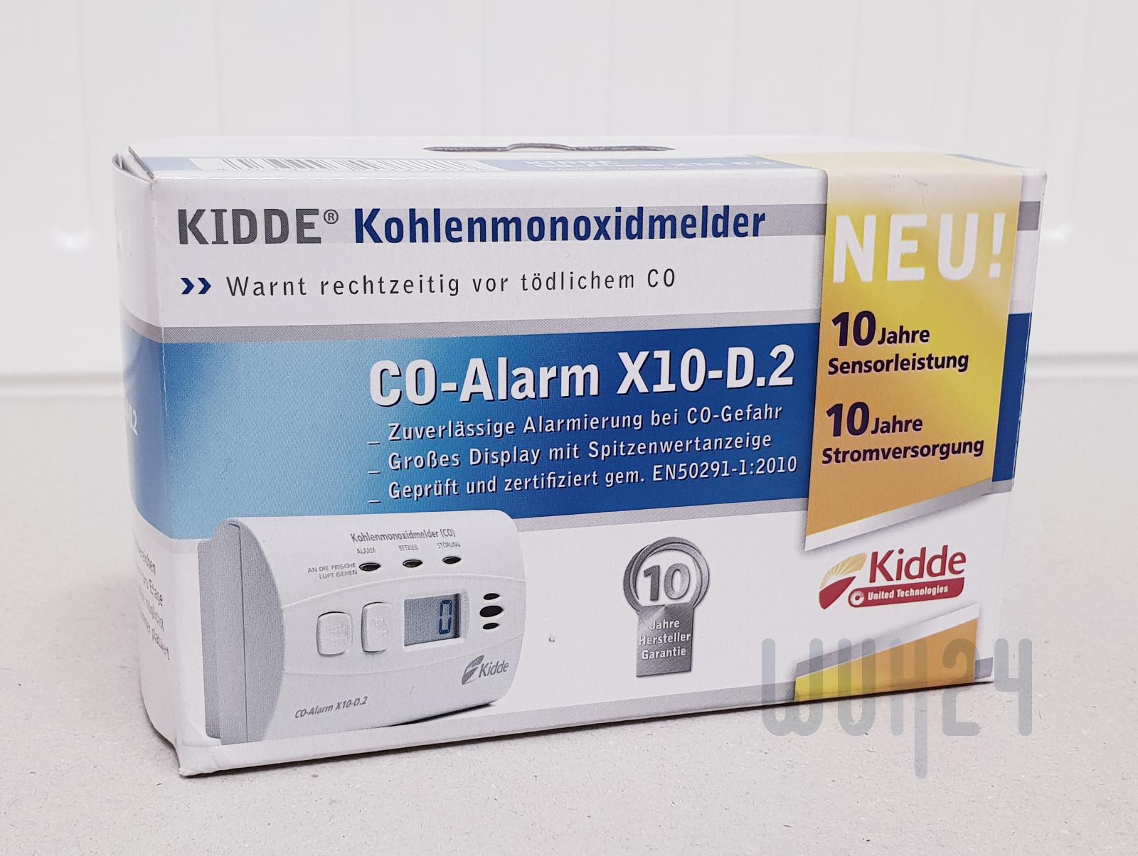KIDDE Kohlenmonoxidmelder CO-Alarm X10-D.2 Großes Display mit Lithium-Langzeitbatterie 13777 - Bild 2