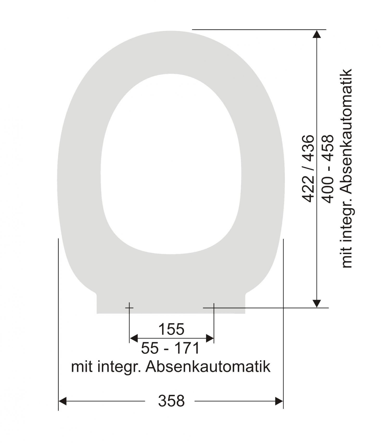 WC-Sitz Trend weiß mit Absenkautomatik für handelsübliche, genormte Wand-WC - Bild 2