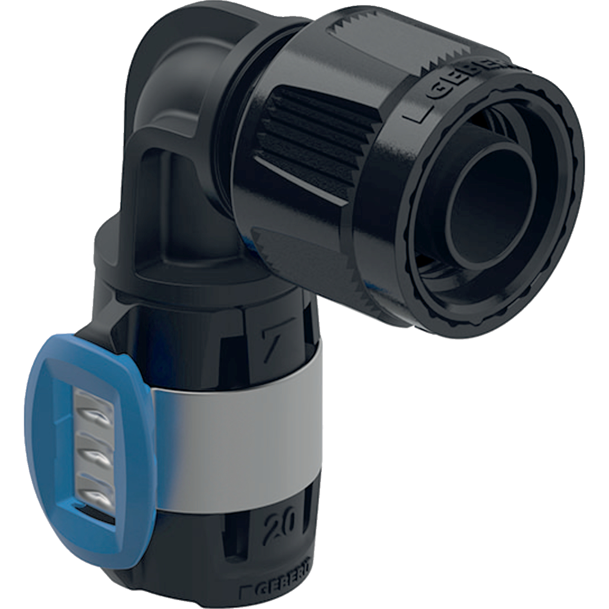 Geberit FlowFit Übergangswinkel 90Gr mit MasterFix 20mm (RpMF 1/2) PPSU 620.491.00.1 - Bild 1