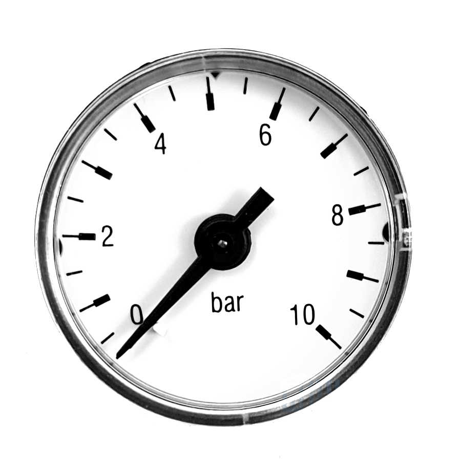 SYR Manometer 0-10 bar Anschluss hinten für DRUFI+ Plus FR und DFR 2315.01.920 - Bild 1