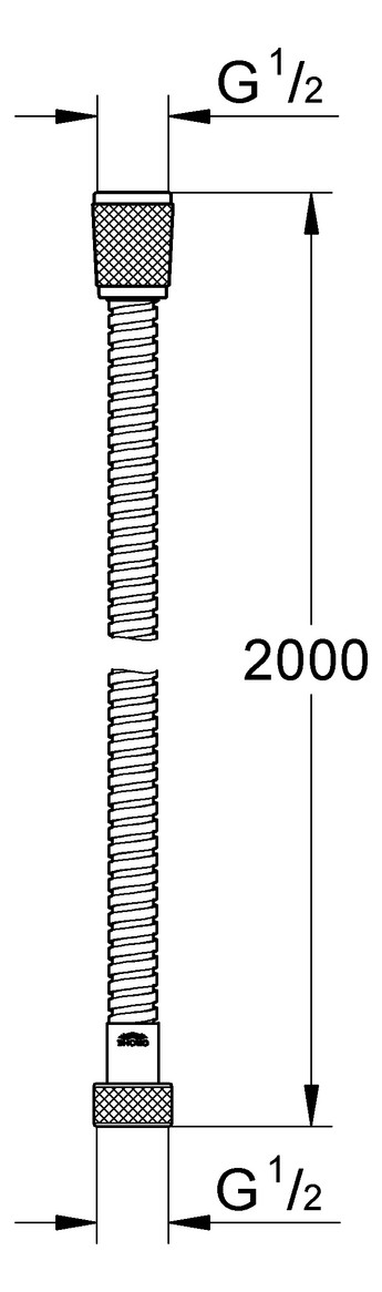 GROHE Metallbrauseschlauch Relexaflex Metal Long-Life 2000 mm chrom 28145001 - Bild 2