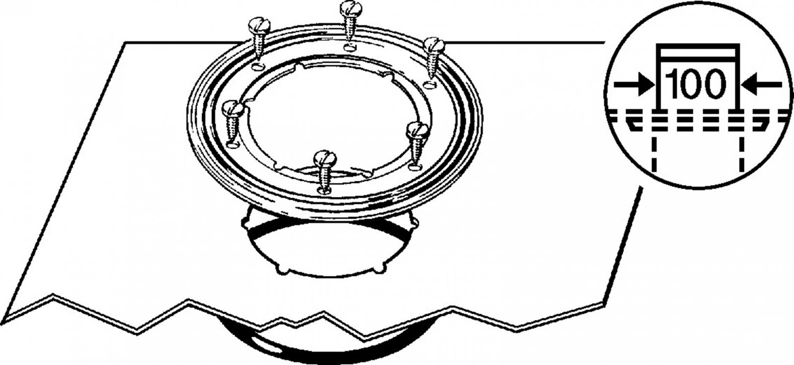 Viega Abdichtungsflansch Klemmring Advantix d=100mm Edelstahl rostfrei 4948.31 - Bild 2