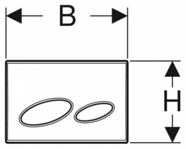 Geberit Kappa20 Betätigungsplatte 2-Mengen-Spülung weiß-alpin 115.228.11.1 - Bild 2
