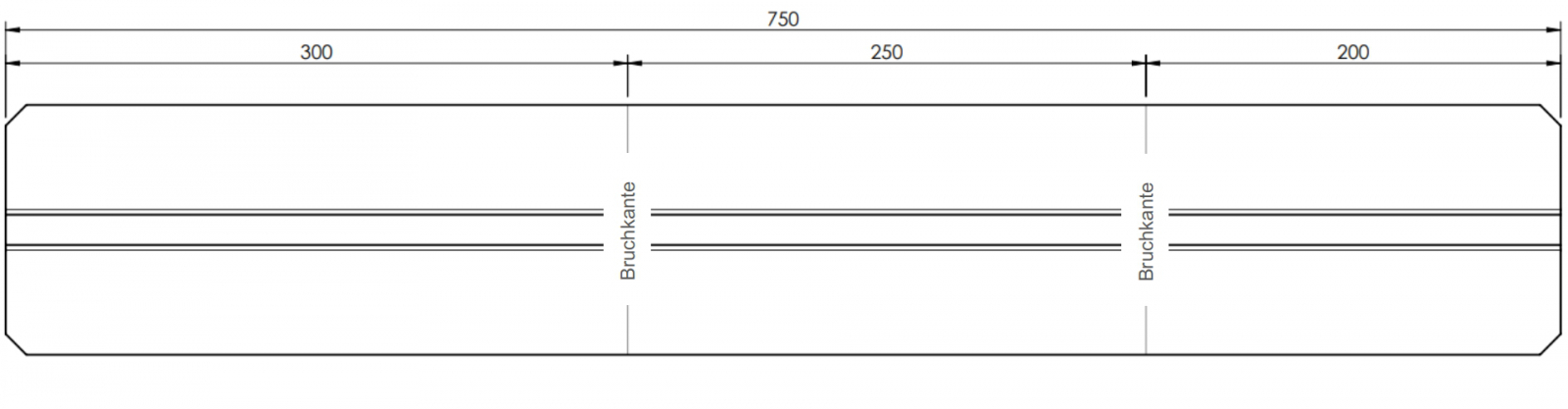 Empur OPTIMAL II Alu-Wärmeleitblech 750x120 mm mit 2 Sollbruchstellen 030424 (VE 40) - Bild 3