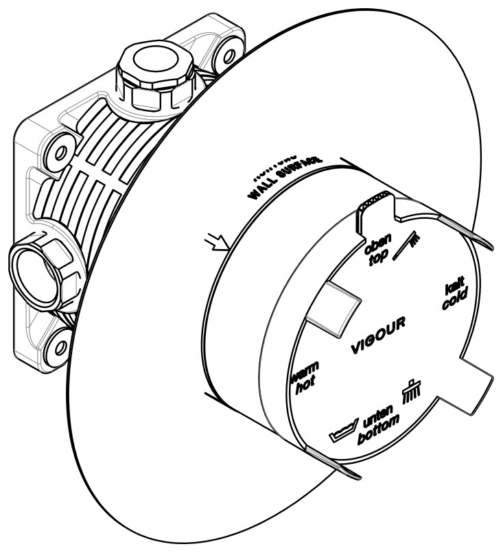 VIGOUR Universal UP-Körper-Box für Bade-/Brausebatterie und Thermostat - Bild 2