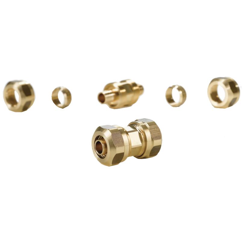 Empur Verbindungskupplung 15x1,8 mm aus Messing, für Kunststoffrohr 401500  - Bild 1