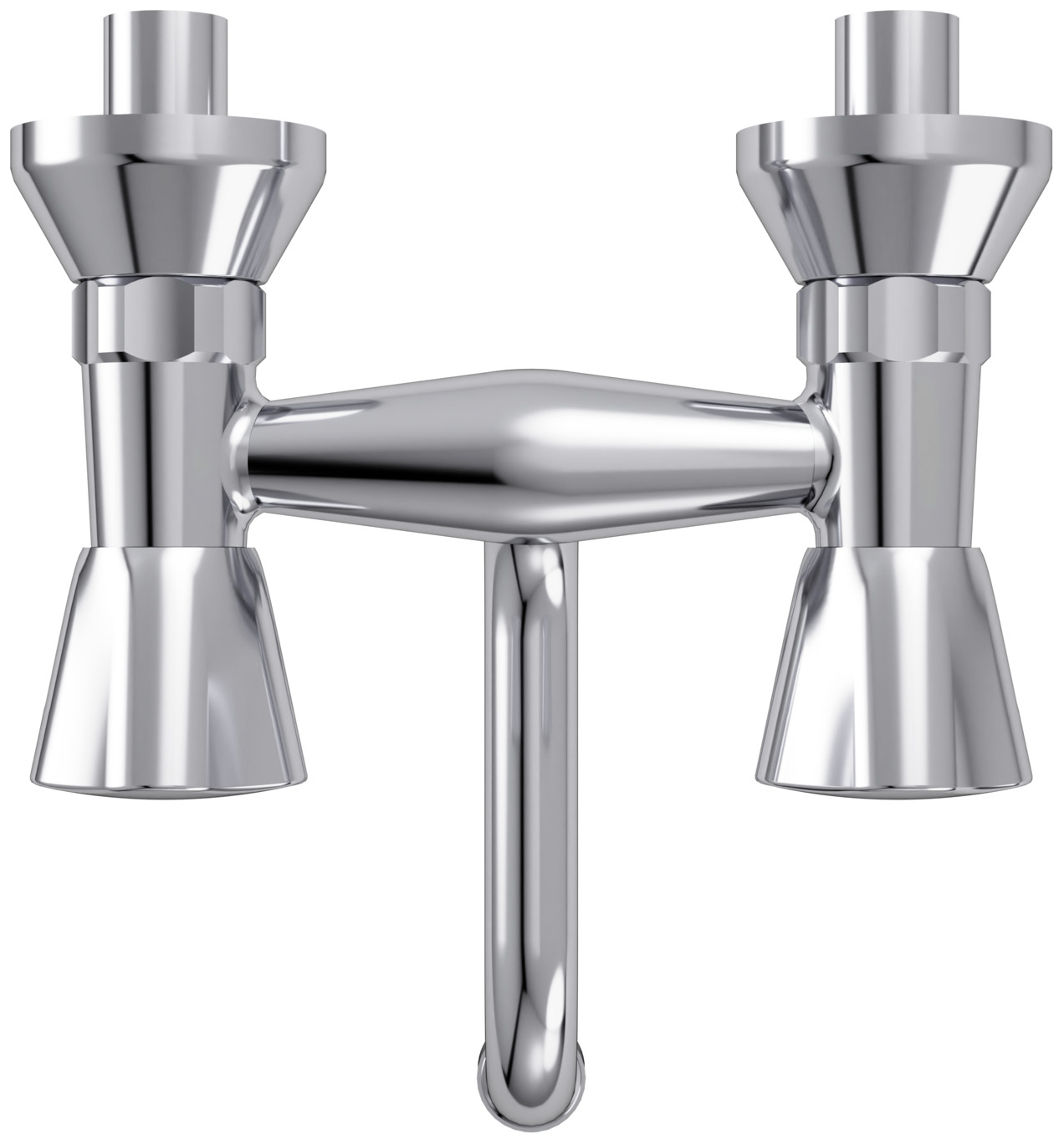 VIGOUR Spültisch-Zweigriff-Wandarmatur DN15 chrom schwenkbarer Rohrauslauf - Bild 3