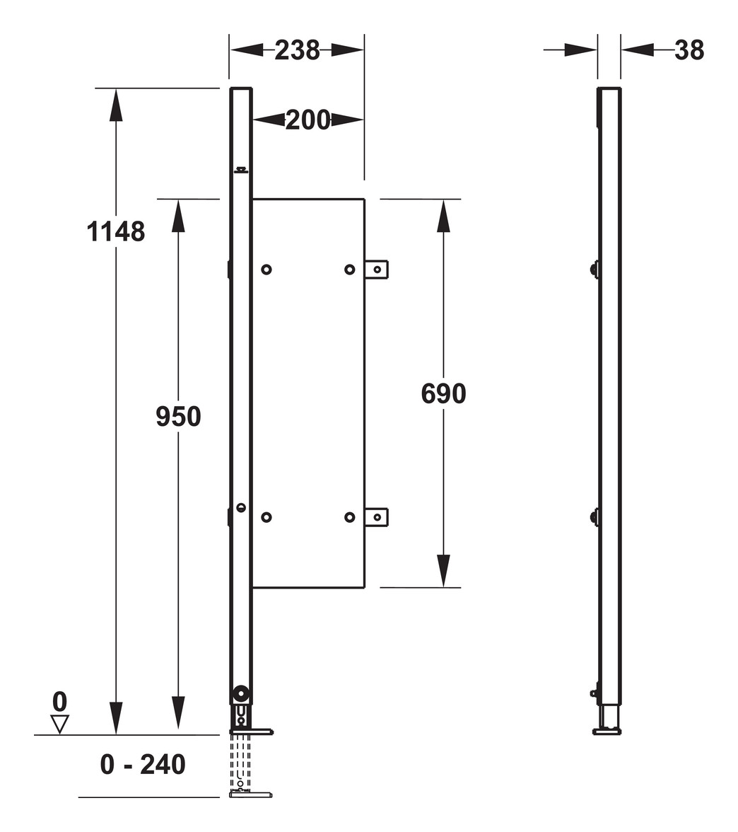 MEPA nextVIT für Stütz- und Stützklappgriffe, Bauhöhe 120 cm 549016 - Bild 2
