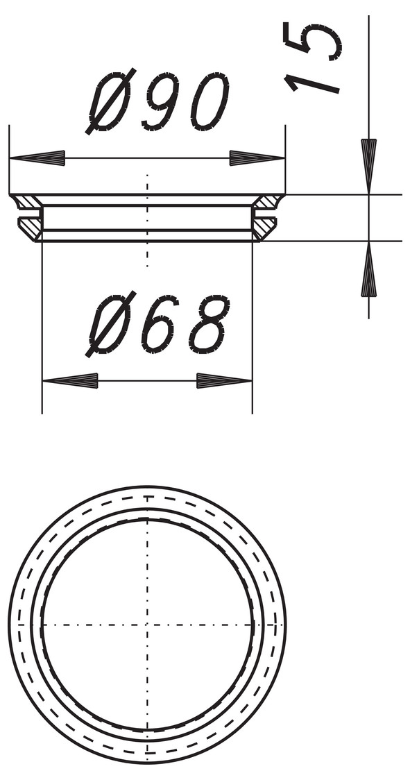 DALLMER Rückstaudichtung 724892, Ersatzteil zu Rückstau-Kellerablauf Ballstau 110 - Bild 2