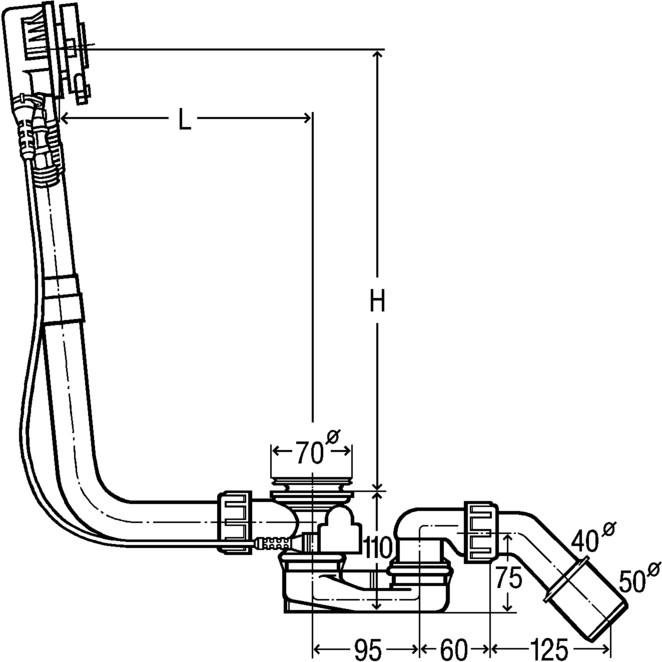 Viega Multiplex Trio Funktionseinheit 6161.62 Bowdenzug 725 mm Zulauf 727970 - Bild 3