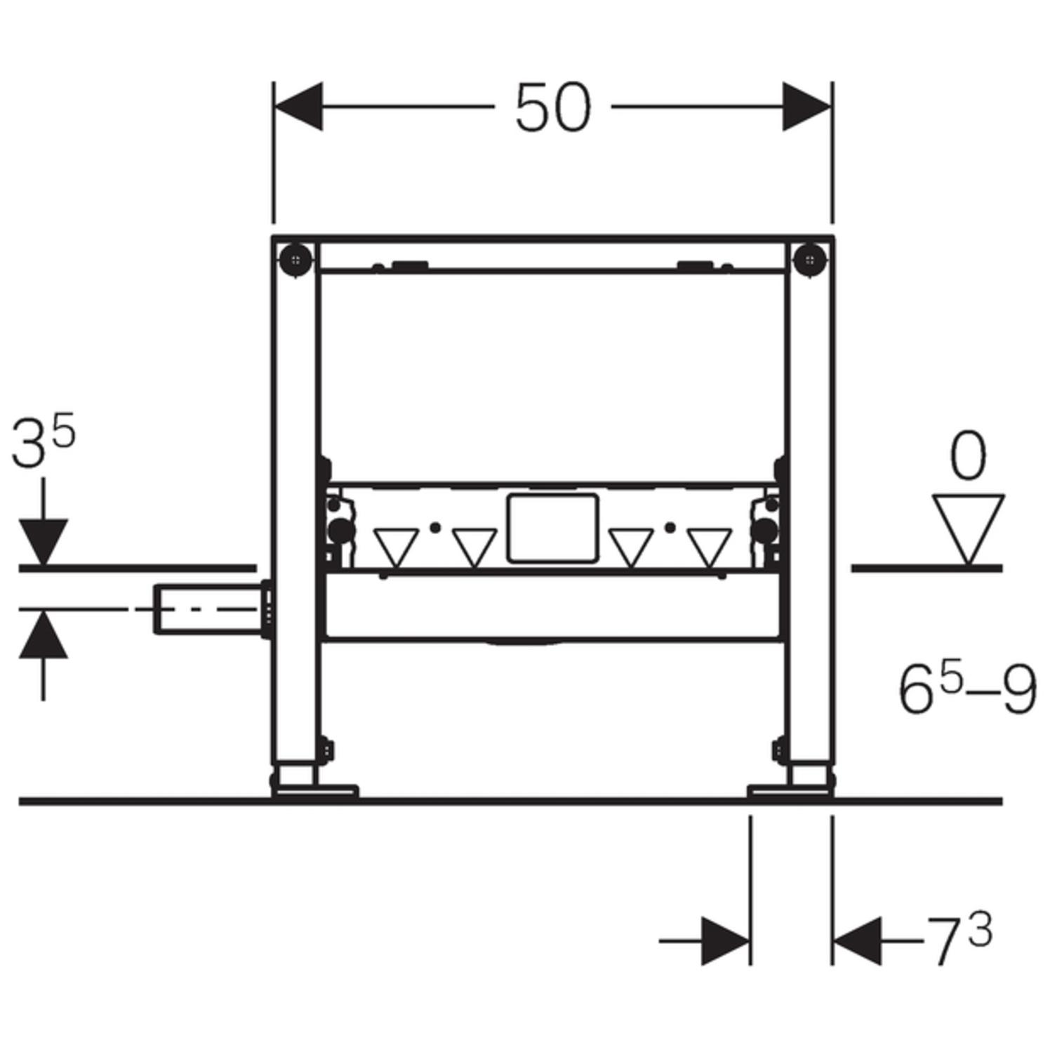 Geberit Duofix Duschelement BH 50 cm mit Wandablauf d40 für FBH ab 65 mm 111.593.00.1 - Bild 2