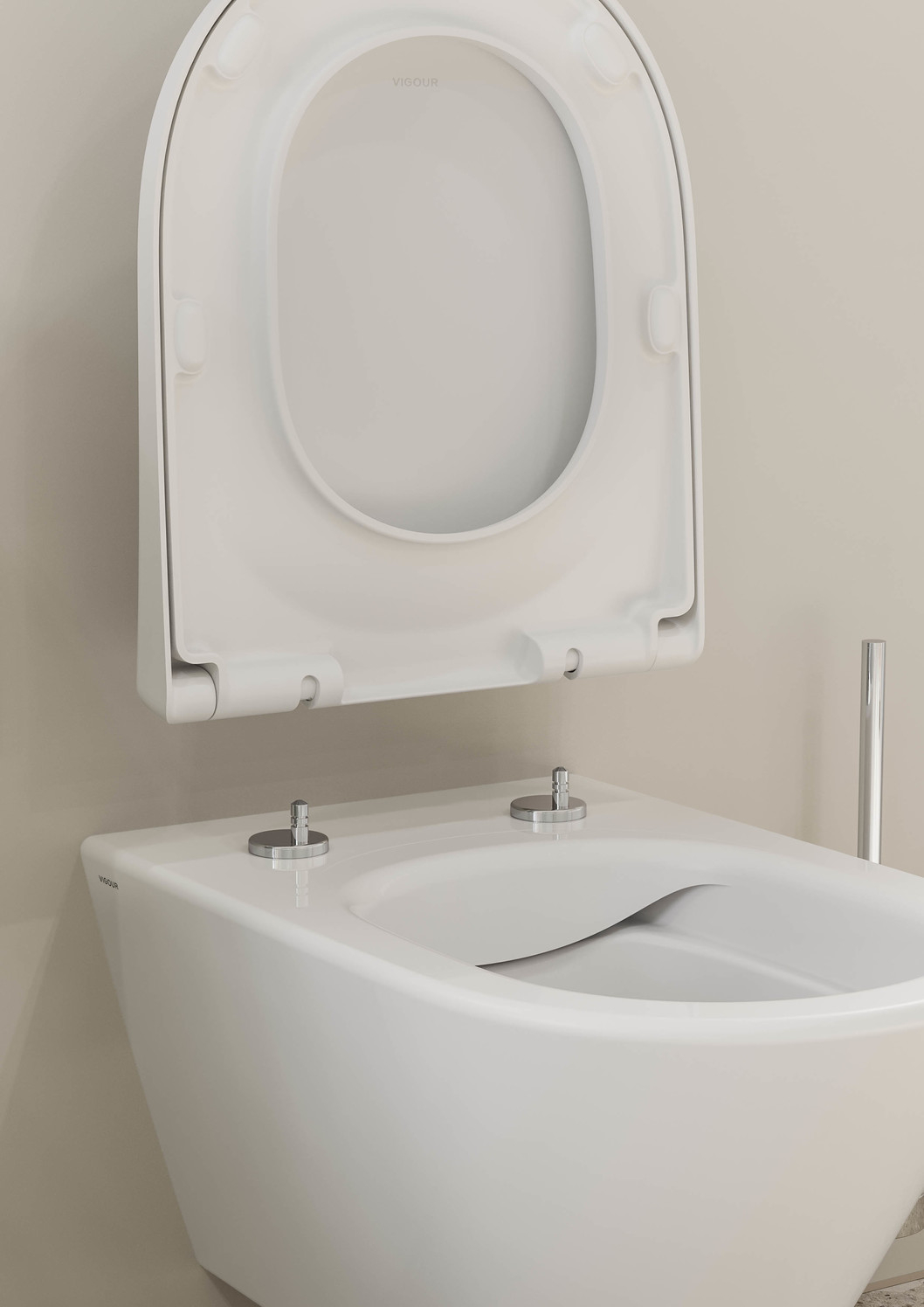 VIGOUR WC-Sitz derby V3 abnehmbar mit Absenkautomatik