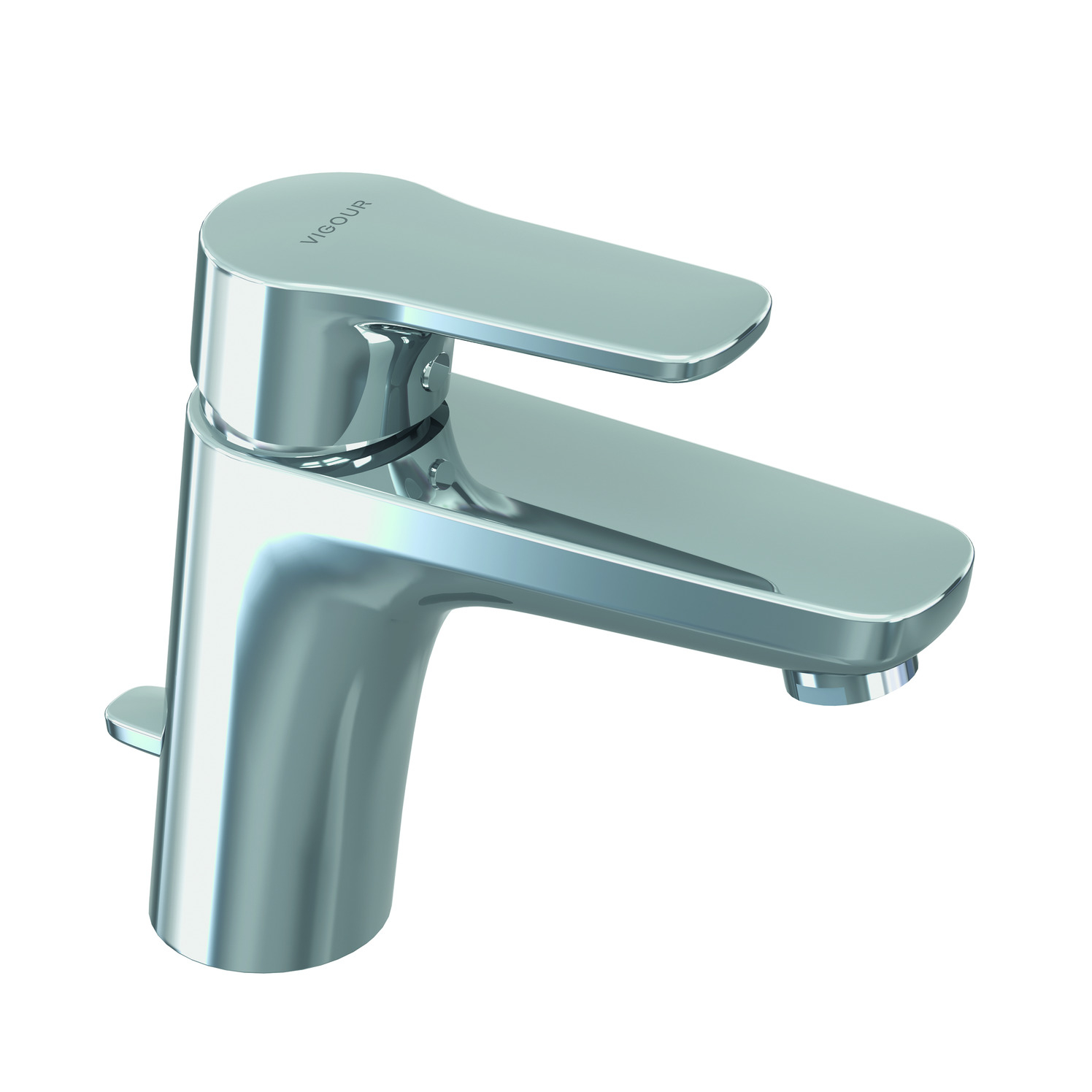 DEND Einhand-Niederdruck-Waschtischbatterie derby V3 mit Ablaufgarnitur verchromt