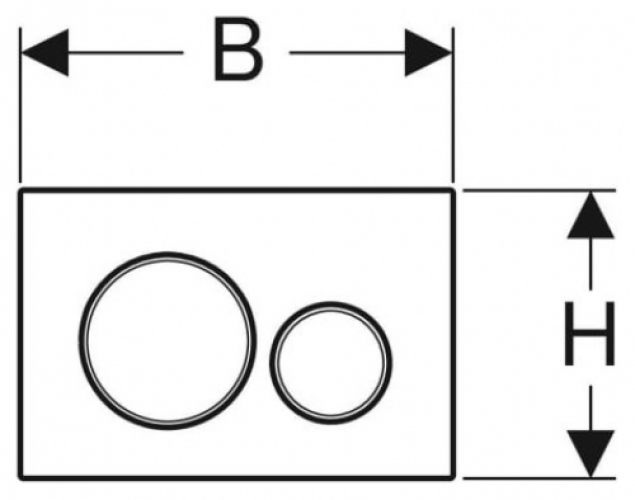 Geberit Betätigungsplatte Sigma20 2-Mengen mattchrom-lackiert 115.882.JQ.1 - Bild 2